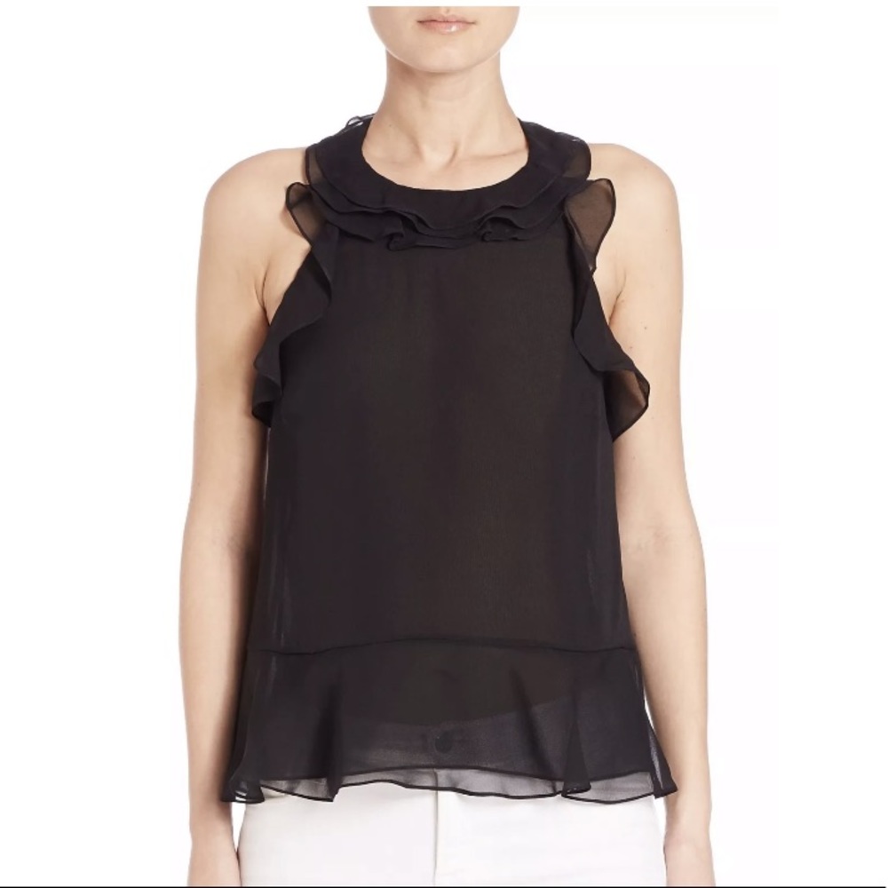 DIANE VON FURSTENBERG Ruffle halter Top